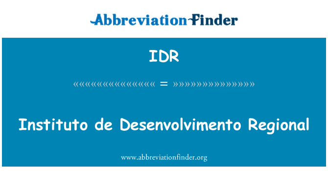IDR: Instituto de Desenvolvimento bölge