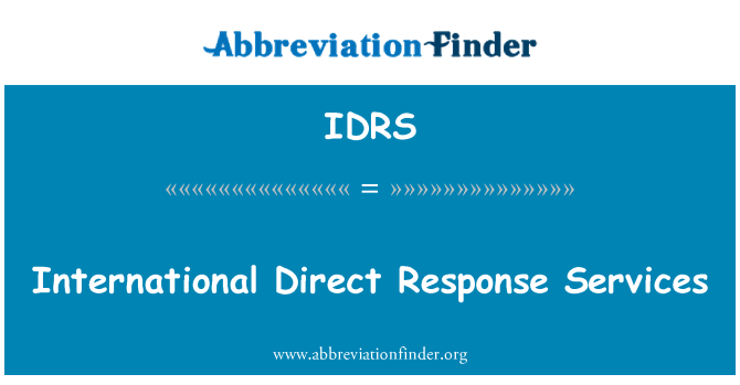 IDRS: 國際直接回應服務