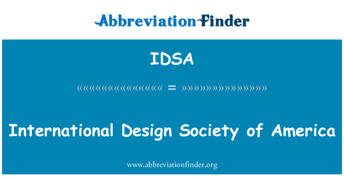 IDSA: Kansainvälisten suunnittelu Society of America