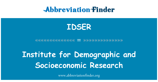 IDSER: Istitut għar-riċerka soċjo-ekonomiċi u demografiċi