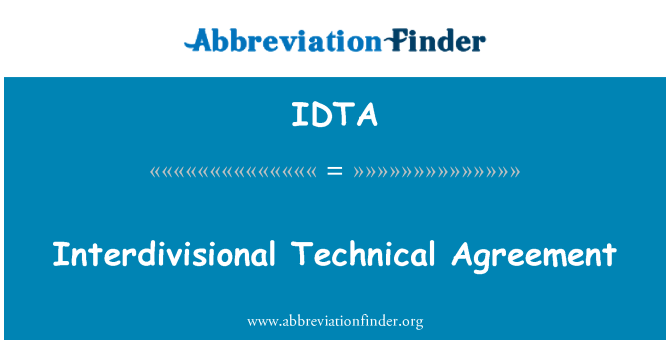 IDTA: Interdivisional teknisk aftale
