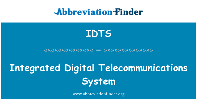 IDTS: Sistema ta ' telekomunikazzjonijiet diġitali integrati