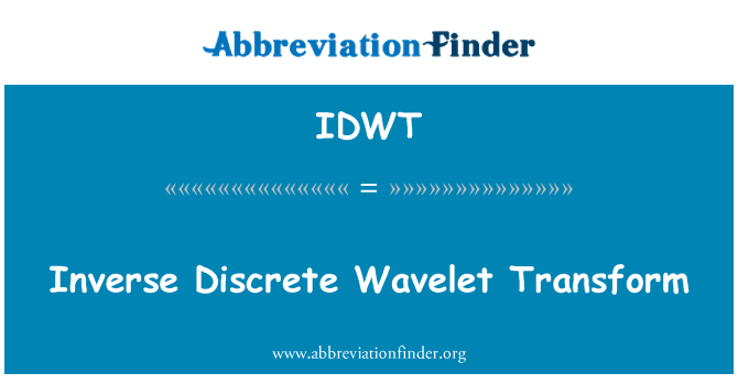 IDWT: Inversā diskrēto vilnītis transformācija