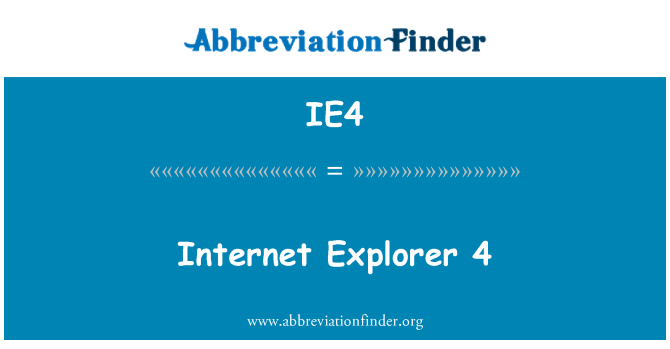 IE4: Internet Explorer 4