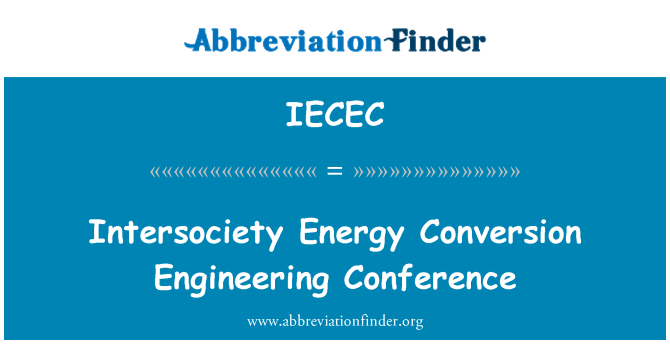 IECEC: Intersociety energia átalakítási mérnöki konferencia