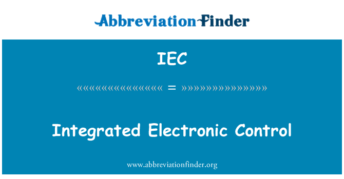 IEC: 综合的电子控制