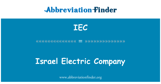 IEC: Israel Electric Company