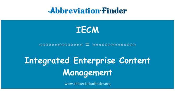 IECM: Integrované Enterprise Content Management