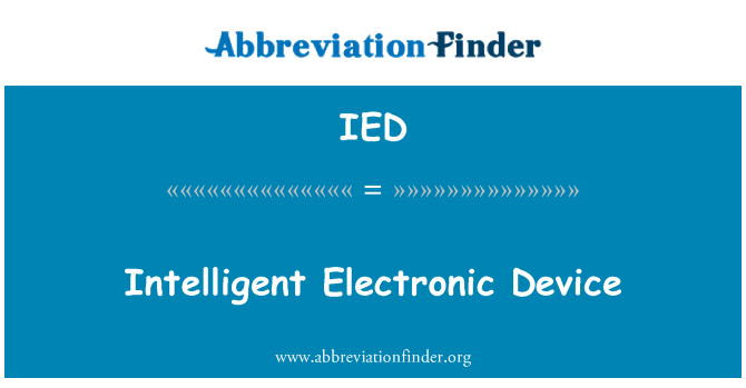 IED: Intelligent elektronisk anordning