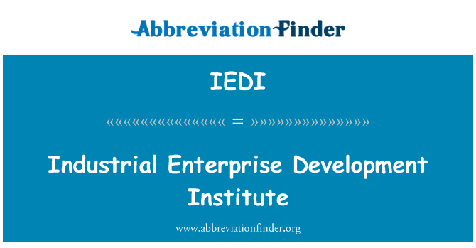 IEDI: Průmyslové Enterprise Development Institute