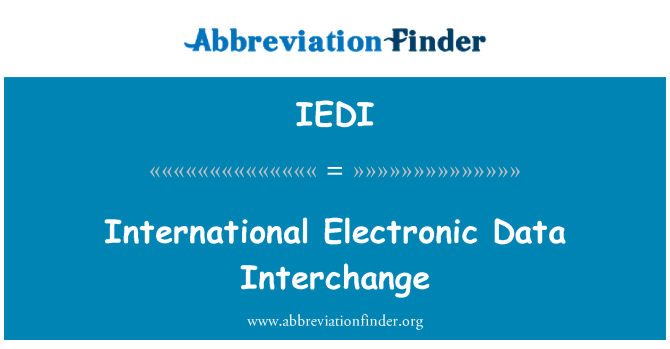 IEDI: Mednarodna elektronska izmenjava podatkov