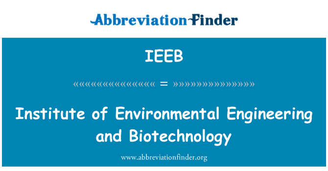 IEEB: Institut environmentálního inženýrství a biotechnologie