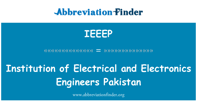 IEEEP: Instelling van elektrische en elektronische ingenieurs Pakistan