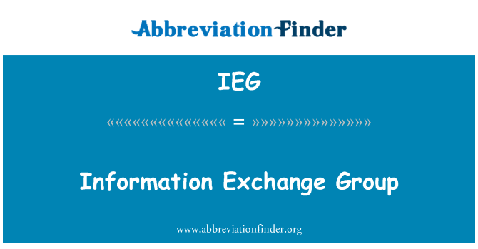 IEG: مجموعة تبادل المعلومات