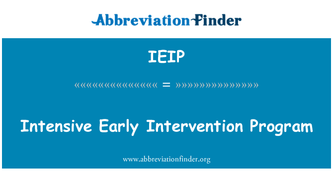 IEIP: 密集的早期干預方案