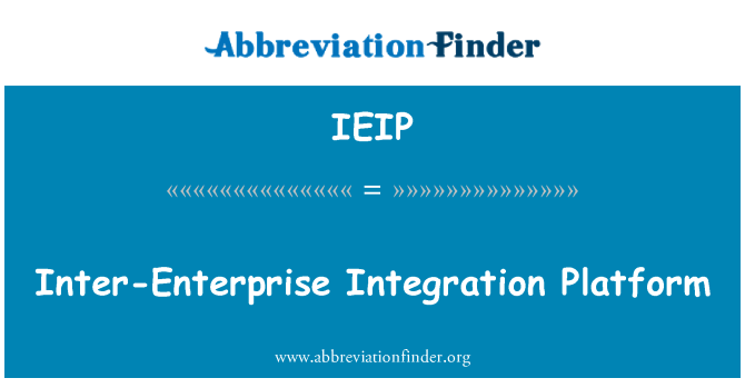 IEIP: अंतर-Enterprise एकता मंच