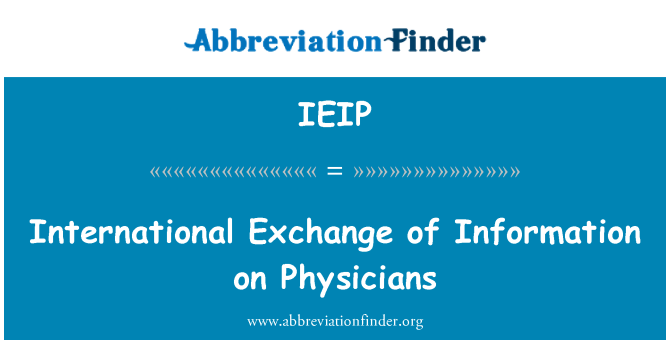 IEIP: Intercanvi internacional d'informació sobre els metges