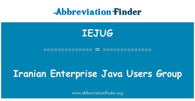 IEJUG: Iranian Enterprise Java Users Group