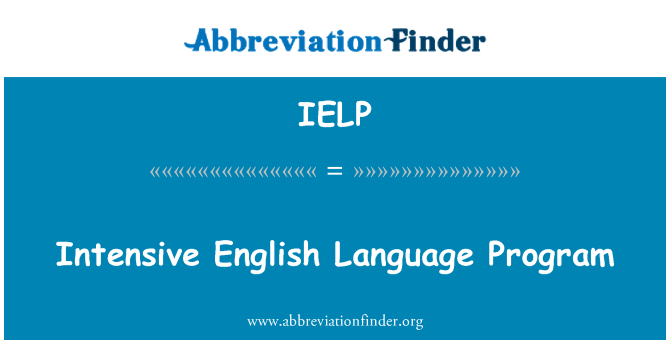 IELP: Intensive English Language Program