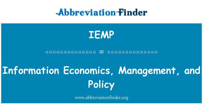 IEMP: Informaţii economie, Management şi politica