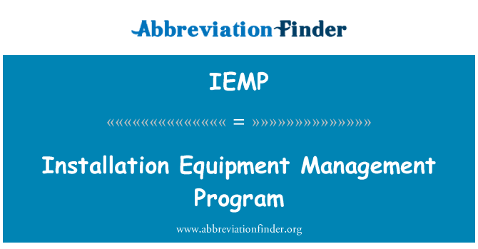 IEMP: Program manajemen instalasi peralatan