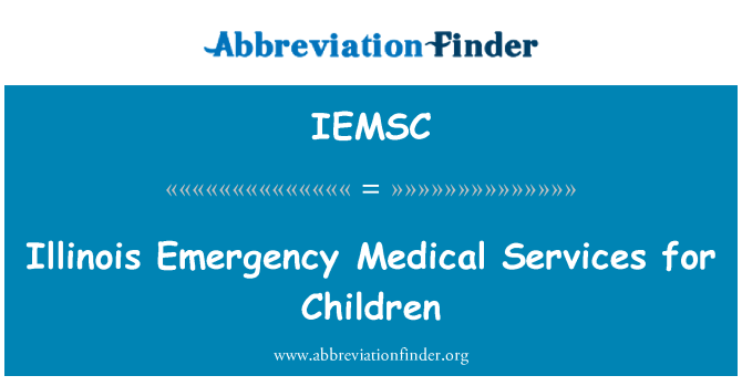 IEMSC: Illinois Emergency Medical Services for Children