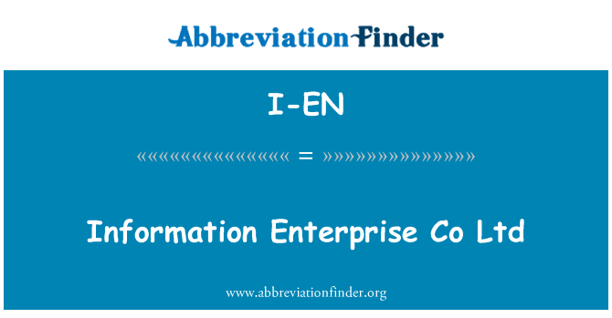 I-EN: Informazzjoni intrapriża Co Ltd