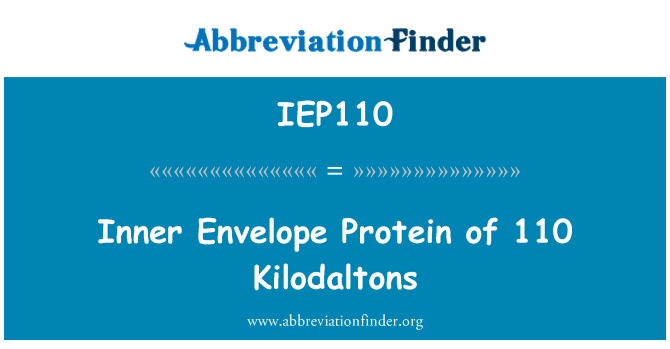 IEP110: Proteïnes d'embolcall interior de 110 Kilodaltons
