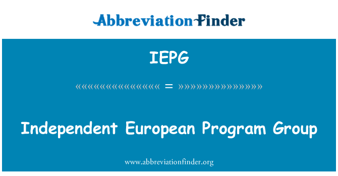 IEPG: Unabhängige europäische Programmgruppe
