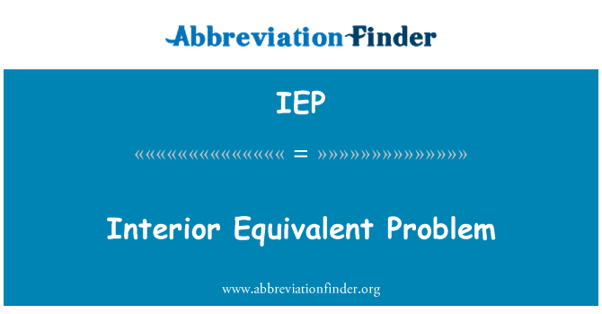 IEP: İç eşdeğer sorunu