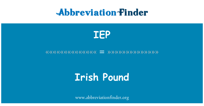 IEP: Pound Irlandia