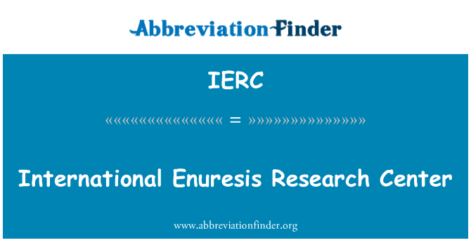 IERC: इंटरनेशनल Enuresis रिसर्च सेंटर