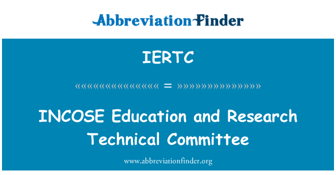 IERTC: Comitato tecnico INCOSE istruzione e ricerca