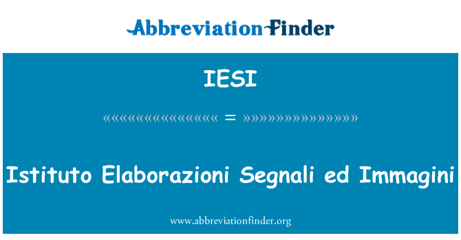 IESI: Immagini Istituto Elaborazioni Segnali ed