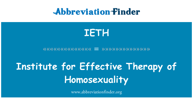 IETH: Institut terapi yang efektif homoseksualitas