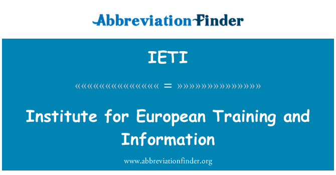 IETI: Institut evropského vzdělávání a informace