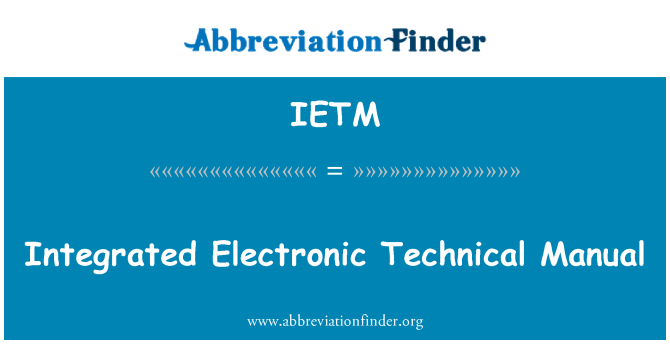 IETM: Manuale tecnico elettronico integrato