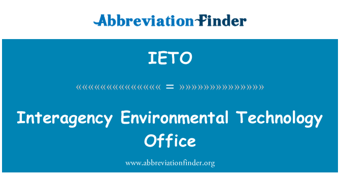 IETO: Bureau de technologie environnementale interagences