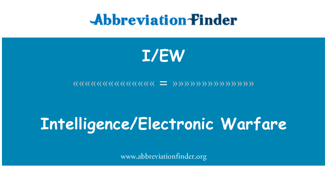 I/EW: Guerra electrònica/intel·ligència