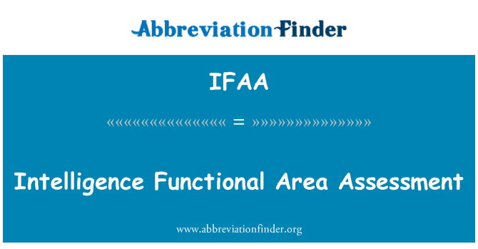 IFAA: Intelligens funktionsområde vurdering