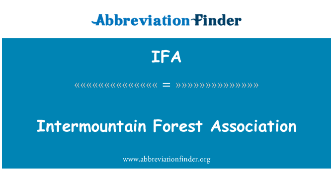 IFA: Intermountain skov Association