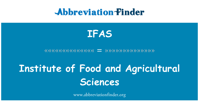 IFAS: Enstiti de manje ak syans agrikilti yo