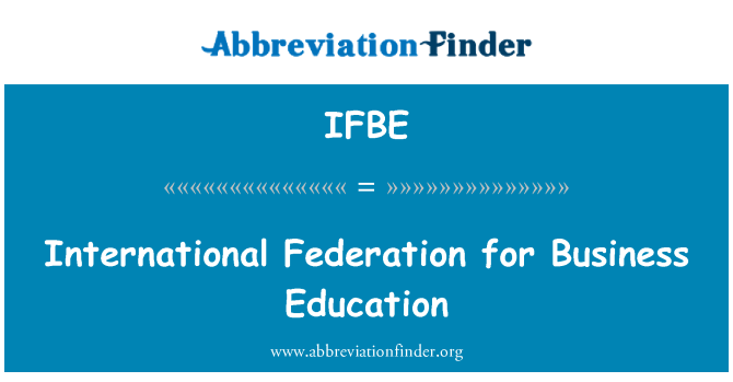 IFBE: Tarptautinė federacija verslo švietimo