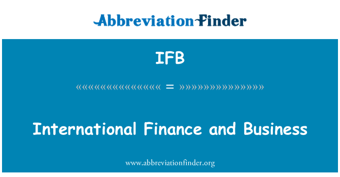 IFB: 国際金融とビジネス