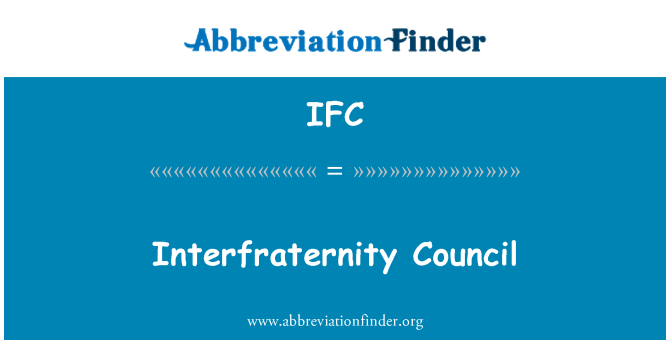 IFC: สภา interfraternity