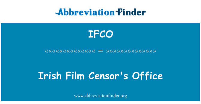 IFCO: Írsky Film cenzor Office