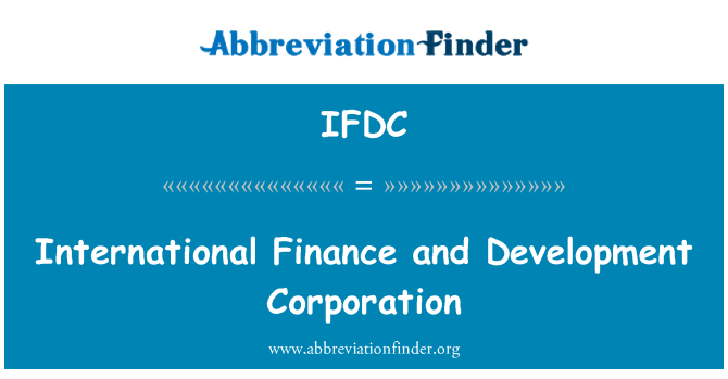 IFDC: Internationale finans- og Development Corporation