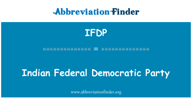 IFDP: 印度联邦民主党