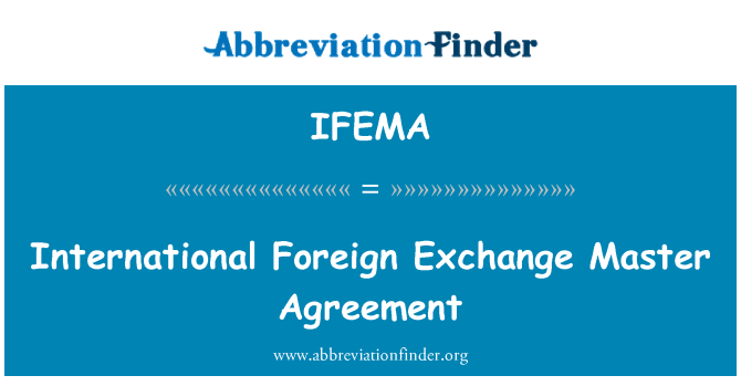 IFEMA: Internationella valutamarknaden Master Agreement