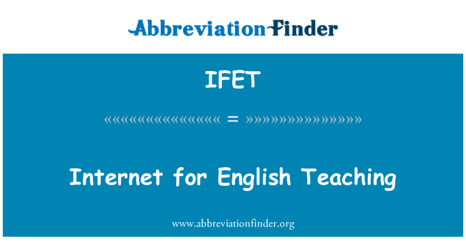 IFET: Internet per insegnare l'inglese